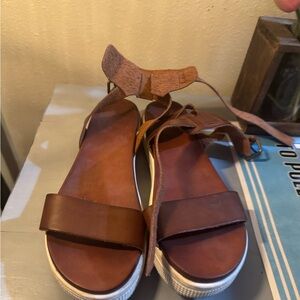 MIA Tan Leather Women's Sandals